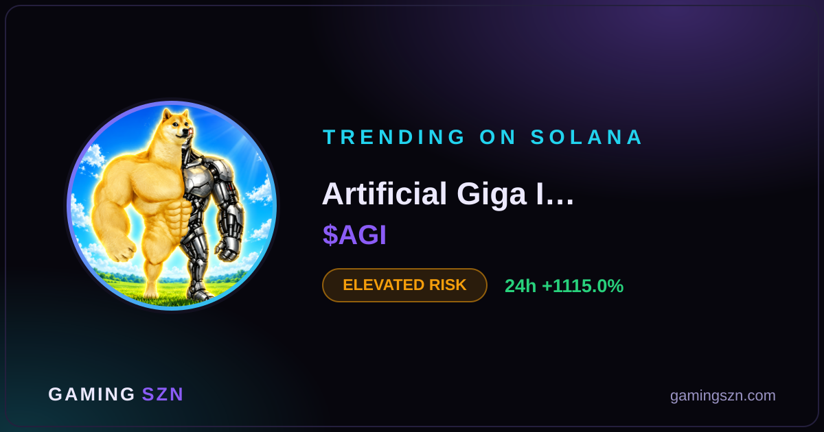 AGI (Artificial Giga Inu) Surges 1,115% on Solana