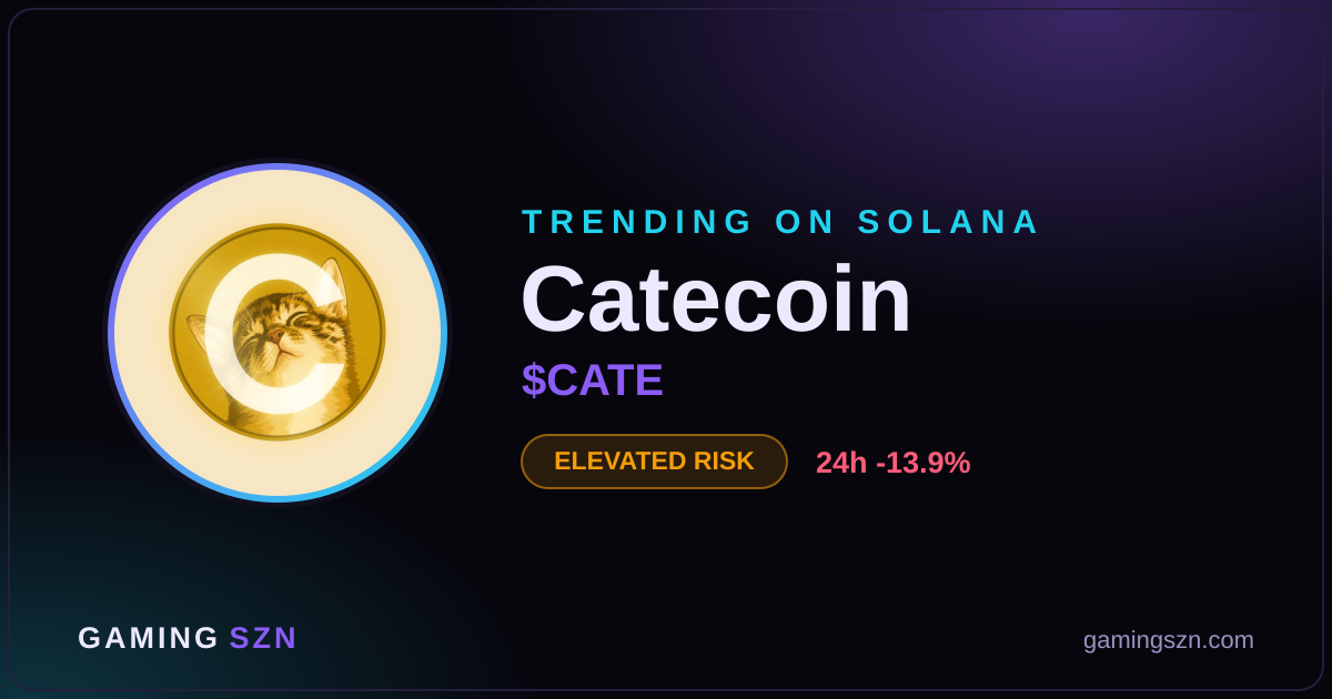 CATE (Catecoin) Trends on Solana: What to Know About the Risks