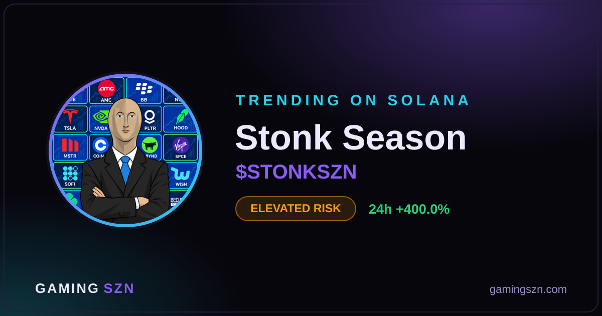 STONKSZN on Solana: Stonk Season Token Surges 400%